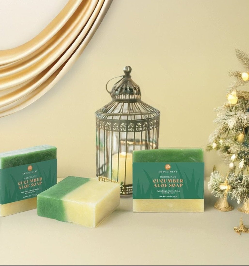 holiday cucumber aloe soaps